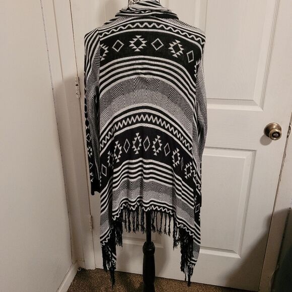 Haute monde geometric open cardigan mohair blend - Picture 2 of 4